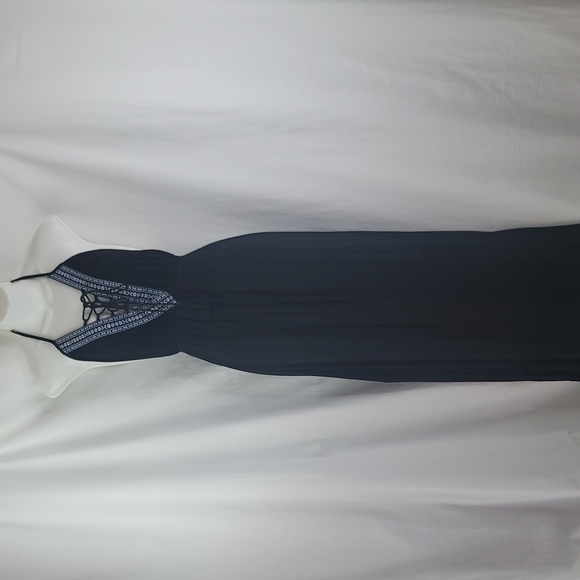 Toska long black summer open back maxi dress sz Small - Picture 1 of 11